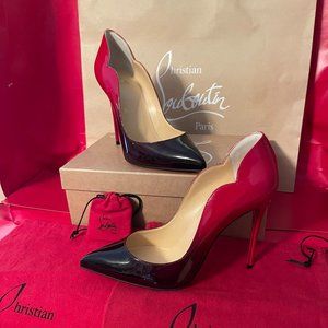 NWB Christian Louboutin Hotchick Ombre Red/Black 38